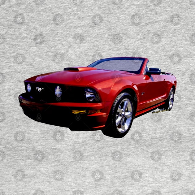 Red Mustang Convertible by vivachas